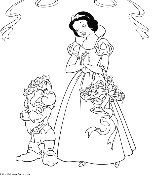Dibujo para colorear: Snow White and the Seven Dwarfs (Películas de animación) #133905 - Dibujos para Colorear e Imprimir Gratis