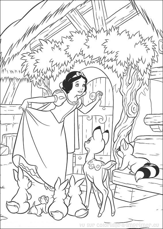 Dibujo para colorear: Snow White and the Seven Dwarfs (Películas de animación) #133919 - Dibujos para Colorear e Imprimir Gratis