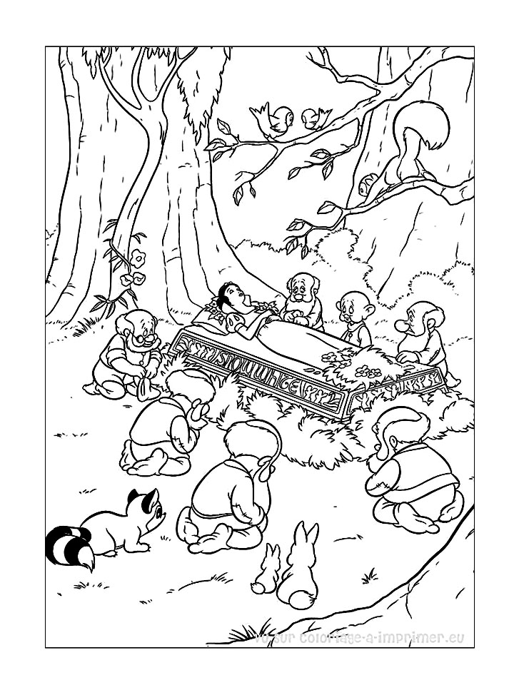 Dibujo para colorear: Snow White and the Seven Dwarfs (Películas de animación) #133927 - Dibujos para Colorear e Imprimir Gratis