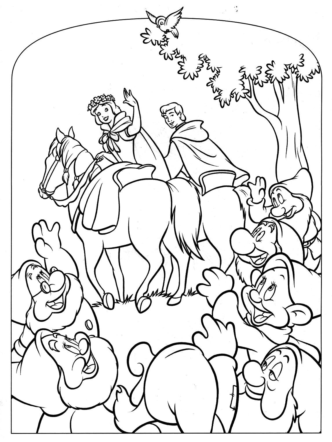 Dibujo para colorear: Snow White and the Seven Dwarfs (Películas de animación) #133950 - Dibujos para Colorear e Imprimir Gratis