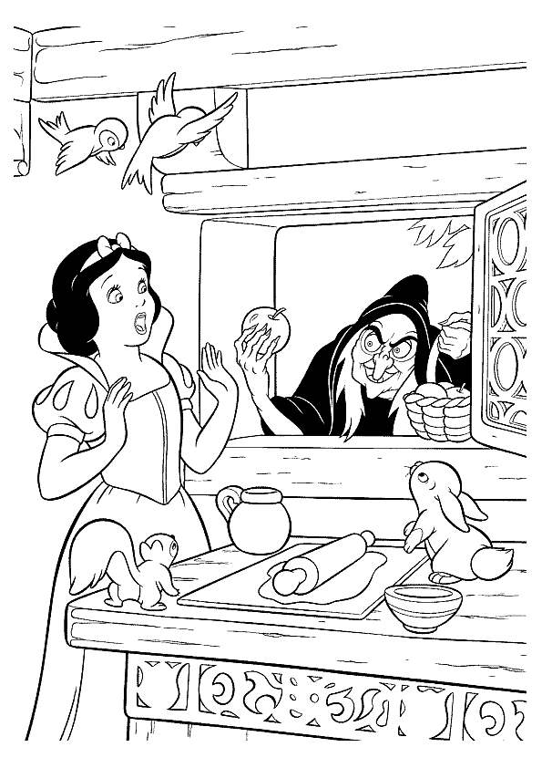Dibujo para colorear: Snow White and the Seven Dwarfs (Películas de animación) #133976 - Dibujos para Colorear e Imprimir Gratis