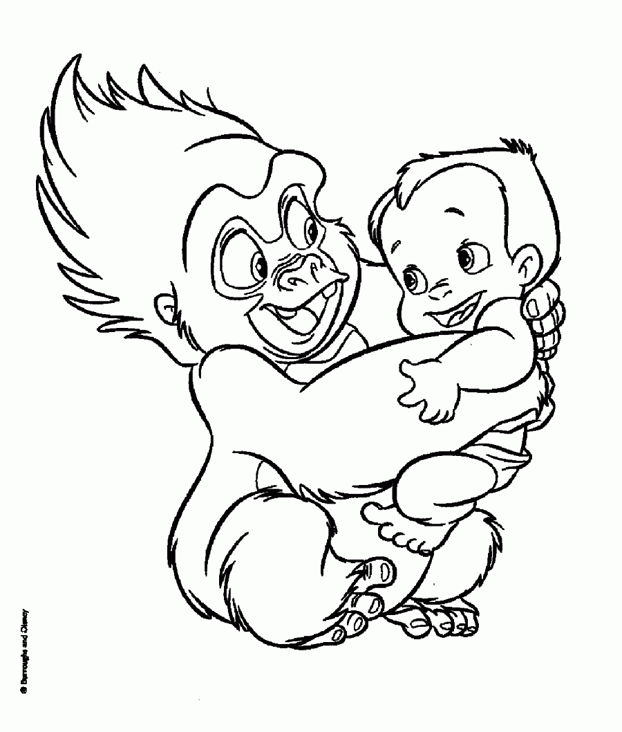Dibujo para colorear: Tarzan (Películas de animación) #131086 - Dibujos para Colorear e Imprimir Gratis
