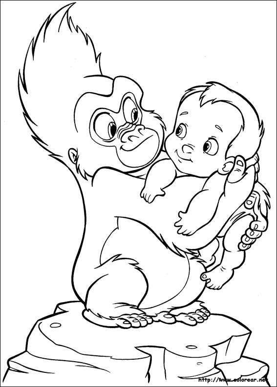 Dibujo para colorear: Tarzan (Películas de animación) #131090 - Dibujos para Colorear e Imprimir Gratis