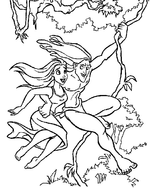 Dibujo para colorear: Tarzan (Películas de animación) #131110 - Dibujos para Colorear e Imprimir Gratis