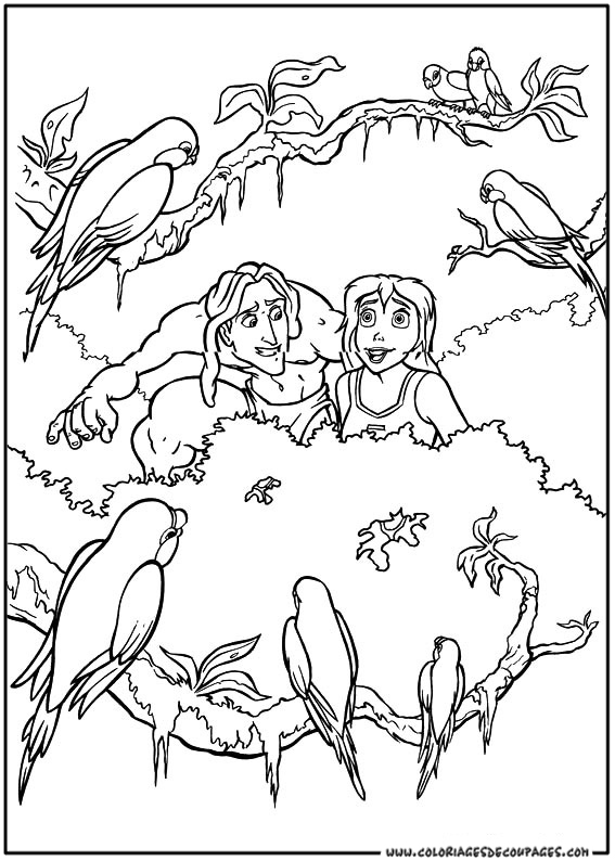Dibujo para colorear: Tarzan (Películas de animación) #131111 - Dibujos para Colorear e Imprimir Gratis