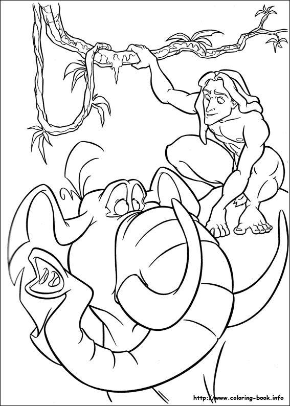 Dibujo para colorear: Tarzan (Películas de animación) #131140 - Dibujos para Colorear e Imprimir Gratis