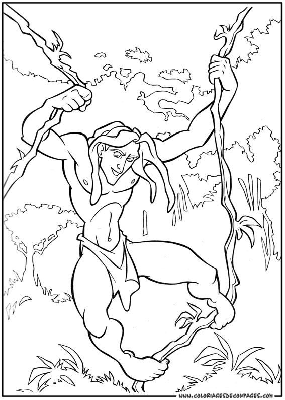 Dibujo para colorear: Tarzan (Películas de animación) #131150 - Dibujos para Colorear e Imprimir Gratis