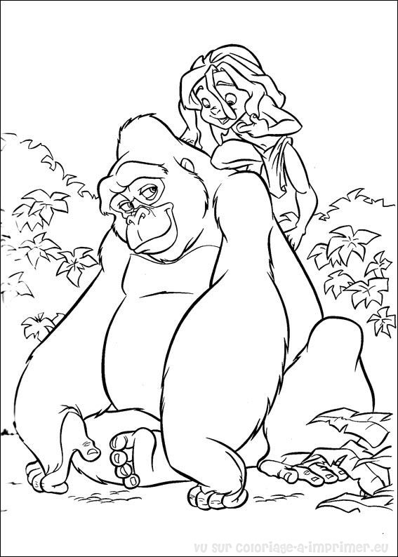 Dibujo para colorear: Tarzan (Películas de animación) #131166 - Dibujos para Colorear e Imprimir Gratis