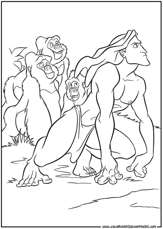 Dibujo para colorear: Tarzan (Películas de animación) #131169 - Dibujos para Colorear e Imprimir Gratis