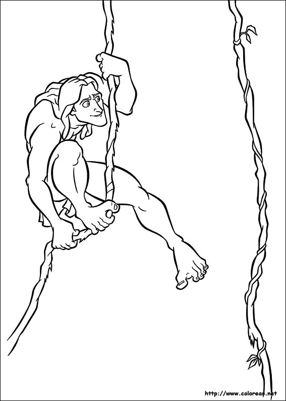 Dibujo para colorear: Tarzan (Películas de animación) #131174 - Dibujos para Colorear e Imprimir Gratis