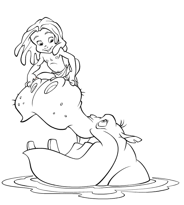 Dibujo para colorear: Tarzan (Películas de animación) #131178 - Dibujos para Colorear e Imprimir Gratis