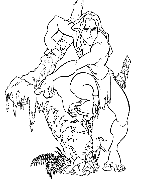 Dibujo para colorear: Tarzan (Películas de animación) #131231 - Dibujos para Colorear e Imprimir Gratis