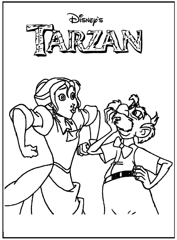 Dibujo para colorear: Tarzan (Películas de animación) #131239 - Dibujos para Colorear e Imprimir Gratis