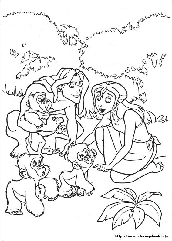 Dibujo para colorear: Tarzan (Películas de animación) #131257 - Dibujos para Colorear e Imprimir Gratis