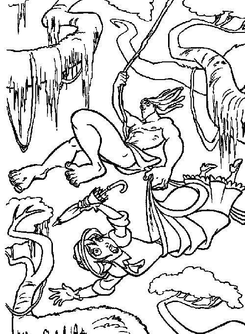 Dibujo para colorear: Tarzan (Películas de animación) #131271 - Dibujos para Colorear e Imprimir Gratis