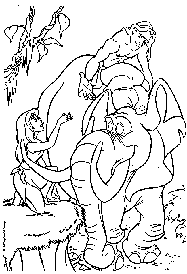 Dibujo para colorear: Tarzan (Películas de animación) #131291 - Dibujos para Colorear e Imprimir Gratis