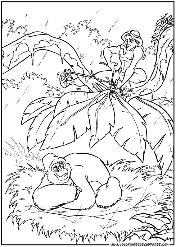 Dibujo para colorear: Tarzan (Películas de animación) #131297 - Dibujos para Colorear e Imprimir Gratis