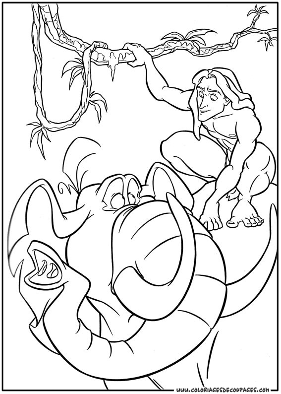 Dibujo para colorear: Tarzan (Películas de animación) #131316 - Dibujos para Colorear e Imprimir Gratis