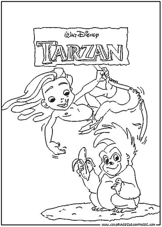 Dibujo para colorear: Tarzan (Películas de animación) #131326 - Dibujos para Colorear e Imprimir Gratis