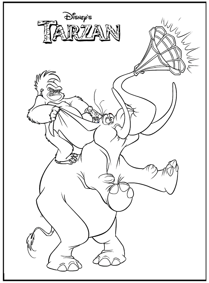 Dibujo para colorear: Tarzan (Películas de animación) #131328 - Dibujos para Colorear e Imprimir Gratis