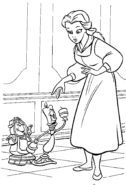 Dibujo para colorear: The Beauty and the Beast (Películas de animación) #130899 - Dibujos para Colorear e Imprimir Gratis