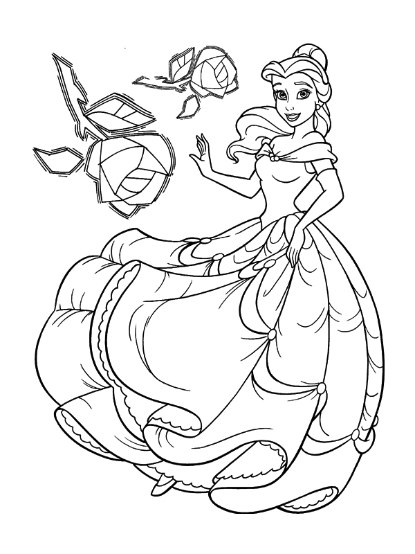 Dibujo para colorear: The Beauty and the Beast (Películas de animación) #130910 - Dibujos para Colorear e Imprimir Gratis