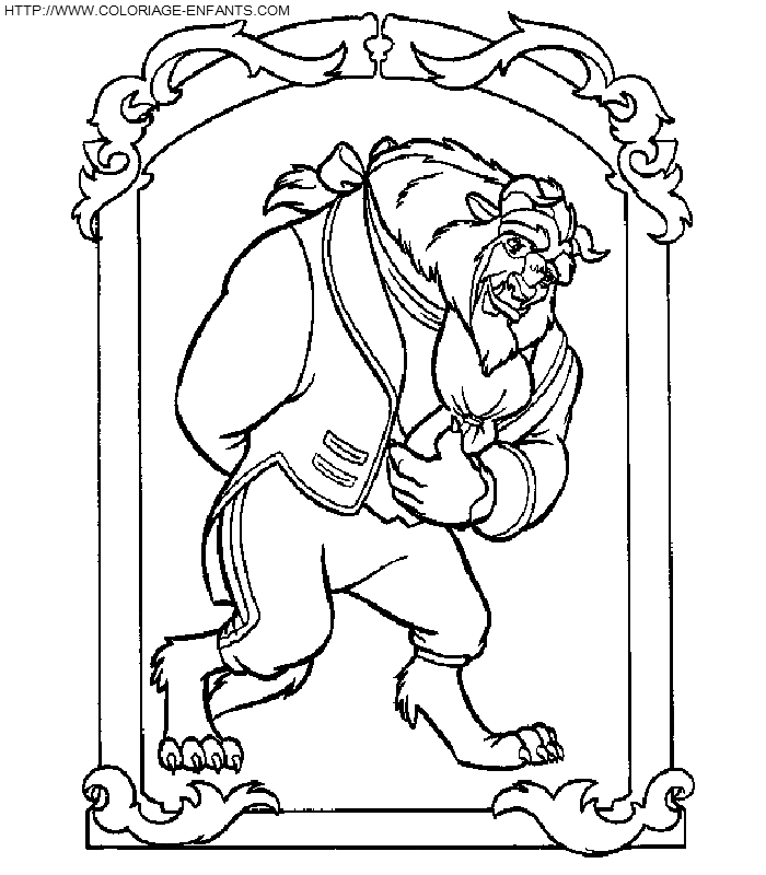 Dibujo para colorear: The Beauty and the Beast (Películas de animación) #130917 - Dibujos para Colorear e Imprimir Gratis