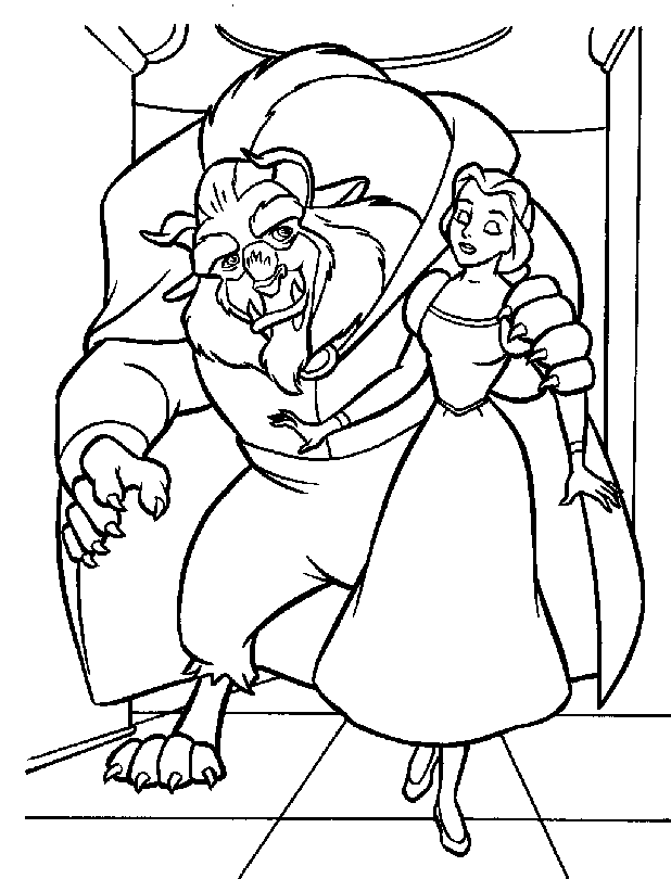 Dibujo para colorear: The Beauty and the Beast (Películas de animación) #130928 - Dibujos para Colorear e Imprimir Gratis