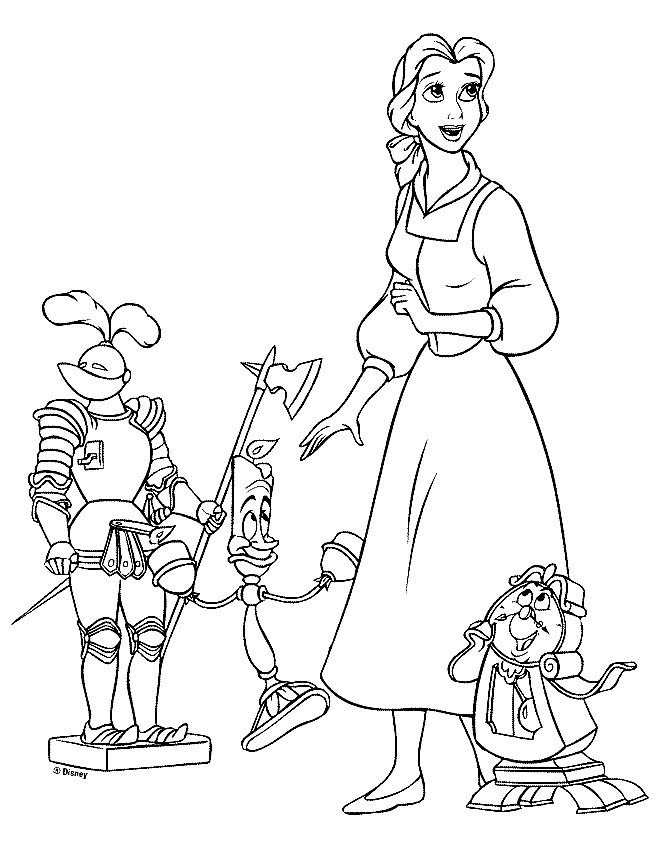 Dibujo para colorear: The Beauty and the Beast (Películas de animación) #130960 - Dibujos para Colorear e Imprimir Gratis