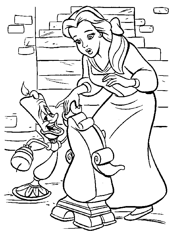 Dibujo para colorear: The Beauty and the Beast (Películas de animación) #130976 - Dibujos para Colorear e Imprimir Gratis