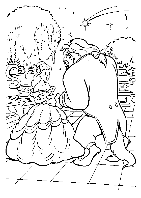 Dibujo para colorear: The Beauty and the Beast (Películas de animación) #130995 - Dibujos para Colorear e Imprimir Gratis