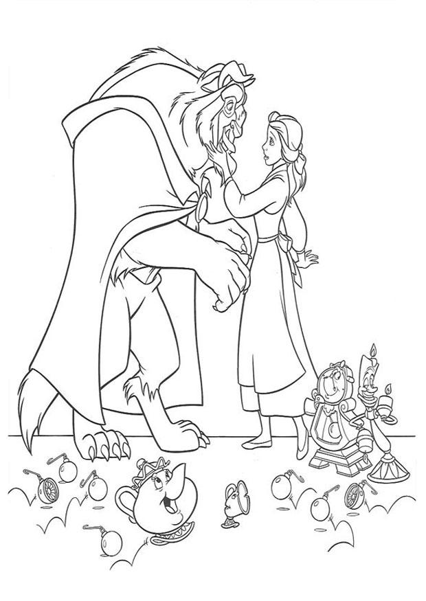 Dibujo para colorear: The Beauty and the Beast (Películas de animación) #130996 - Dibujos para Colorear e Imprimir Gratis