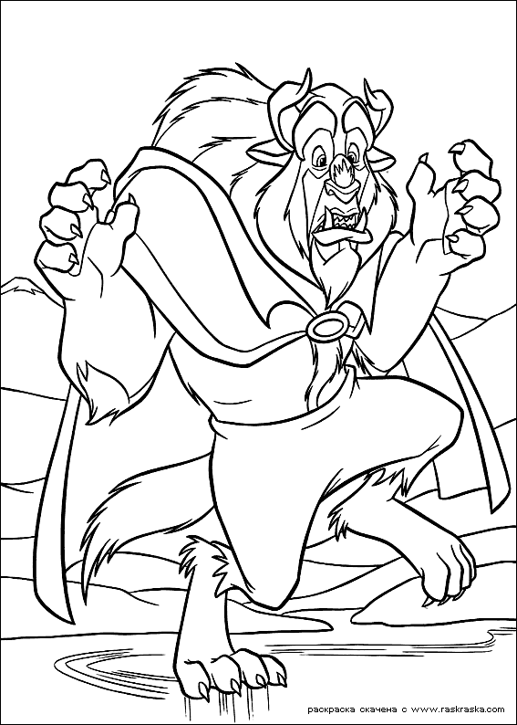 Dibujo para colorear: The Beauty and the Beast (Películas de animación) #130999 - Dibujos para Colorear e Imprimir Gratis