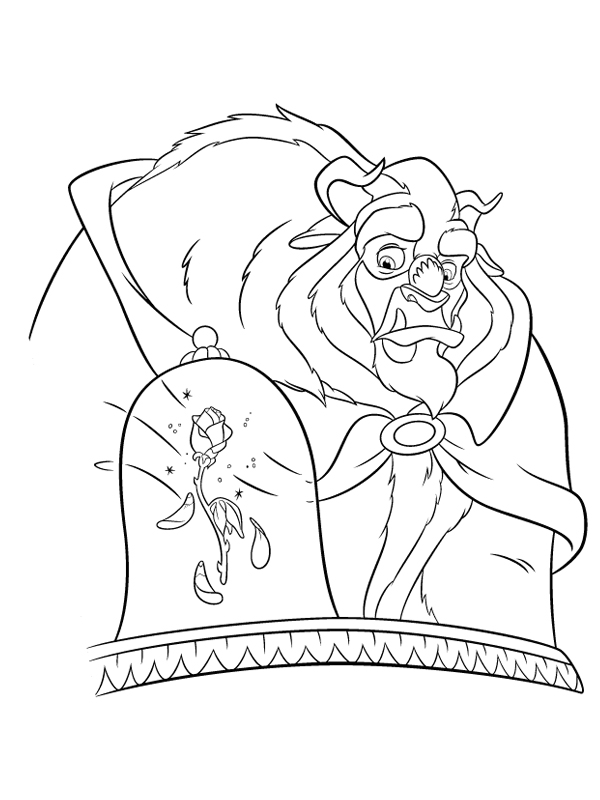 Dibujo para colorear: The Beauty and the Beast (Películas de animación) #131001 - Dibujos para Colorear e Imprimir Gratis