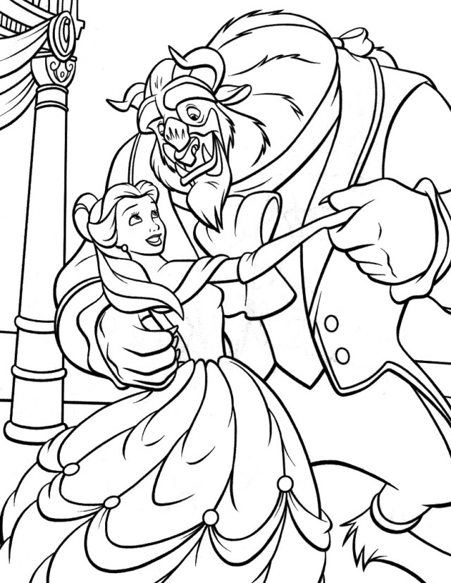 Dibujo para colorear: The Beauty and the Beast (Películas de animación) #131004 - Dibujos para Colorear e Imprimir Gratis