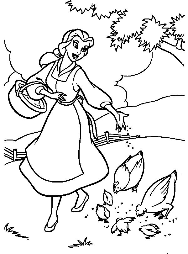 Dibujo para colorear: The Beauty and the Beast (Películas de animación) #131009 - Dibujos para Colorear e Imprimir Gratis