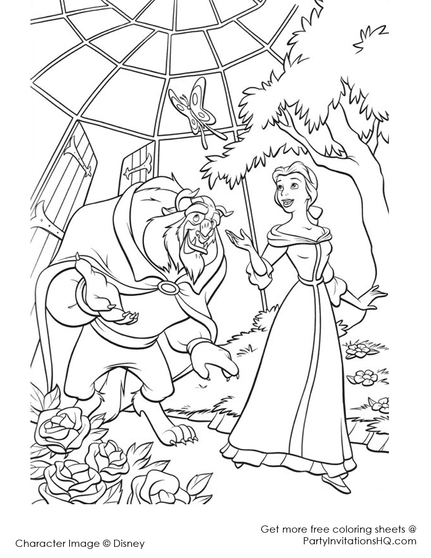 Dibujo para colorear: The Beauty and the Beast (Películas de animación) #131012 - Dibujos para Colorear e Imprimir Gratis