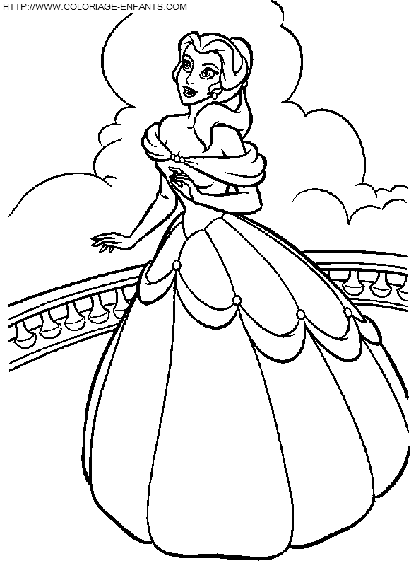 Dibujo para colorear: The Beauty and the Beast (Películas de animación) #131020 - Dibujos para Colorear e Imprimir Gratis