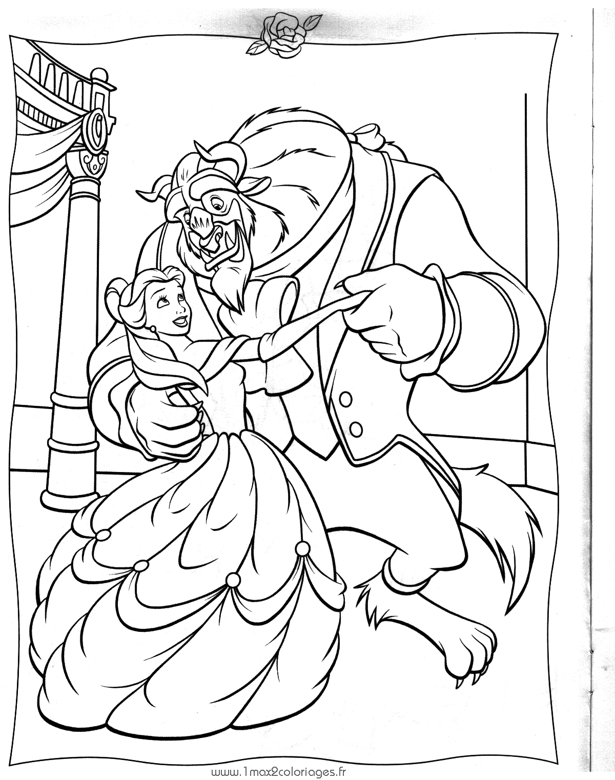 Dibujo para colorear: The Beauty and the Beast (Películas de animación) #131026 - Dibujos para Colorear e Imprimir Gratis