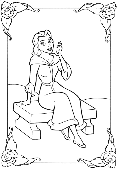 Dibujo para colorear: The Beauty and the Beast (Películas de animación) #131043 - Dibujos para Colorear e Imprimir Gratis