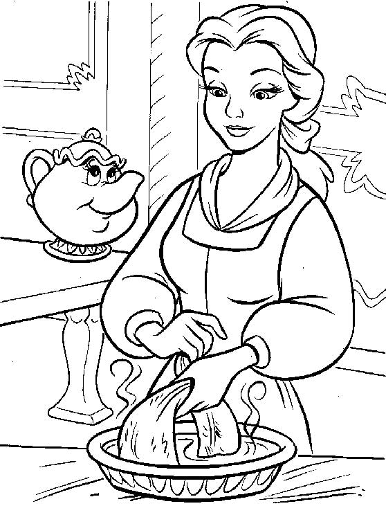 Dibujo para colorear: The Beauty and the Beast (Películas de animación) #131046 - Dibujos para Colorear e Imprimir Gratis