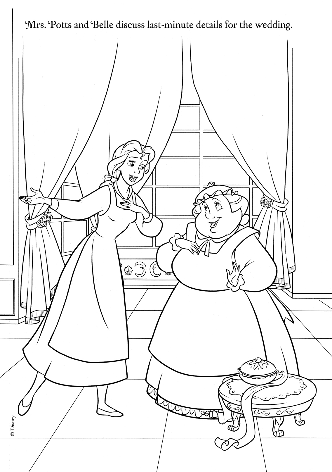 Dibujo para colorear: The Beauty and the Beast (Películas de animación) #131057 - Dibujos para Colorear e Imprimir Gratis