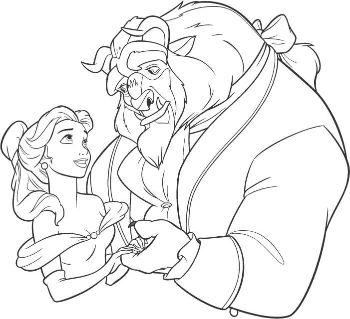 Dibujo para colorear: The Beauty and the Beast (Películas de animación) #131062 - Dibujos para Colorear e Imprimir Gratis