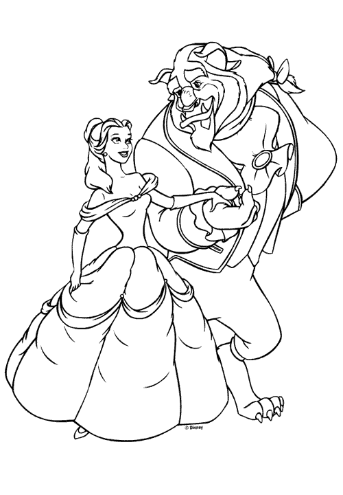 Dibujo para colorear: The Beauty and the Beast (Películas de animación) #131076 - Dibujos para Colorear e Imprimir Gratis