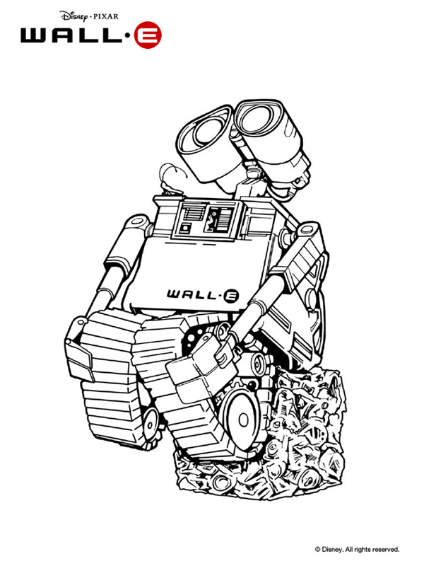 Dibujo para colorear: Wall-E (Películas de animación) #132153 - Dibujos para Colorear e Imprimir Gratis