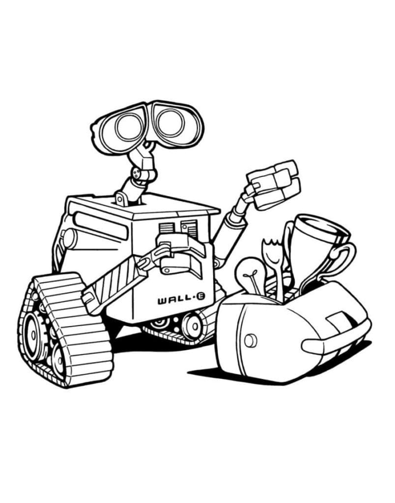 Dibujo gratuito WALL-E #206006 de la coleccion Películas de Animación para imprimir