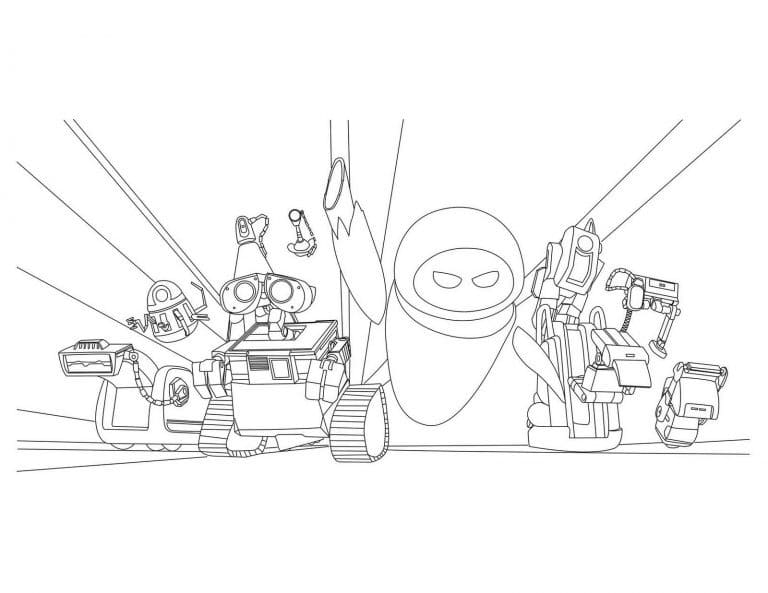 Dibujo gratuito WALL-E #206009 de la coleccion Películas de Animación para imprimir