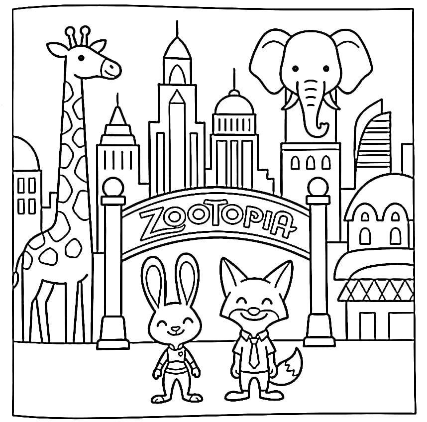Dibujo gratuito Zootopia #221694 de la coleccion Películas de Animación para imprimir