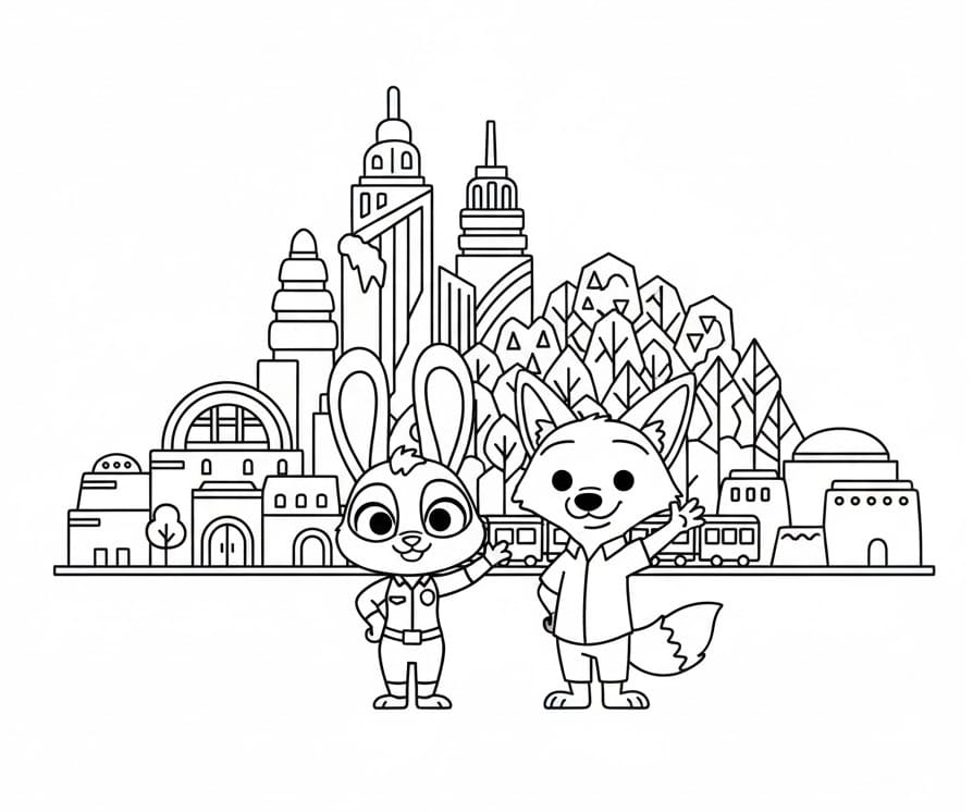Dibujo gratuito Zootopia #221699 de la coleccion Películas de Animación para imprimir