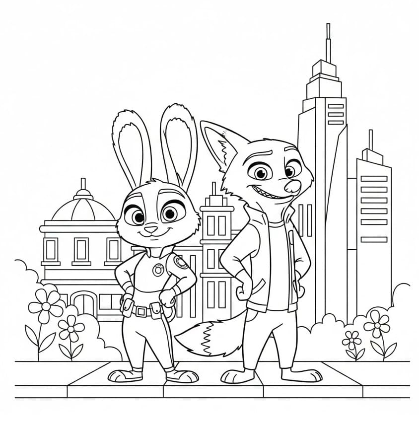 Dibujo gratuito Zootopia #221700 de la coleccion Películas de Animación para imprimir